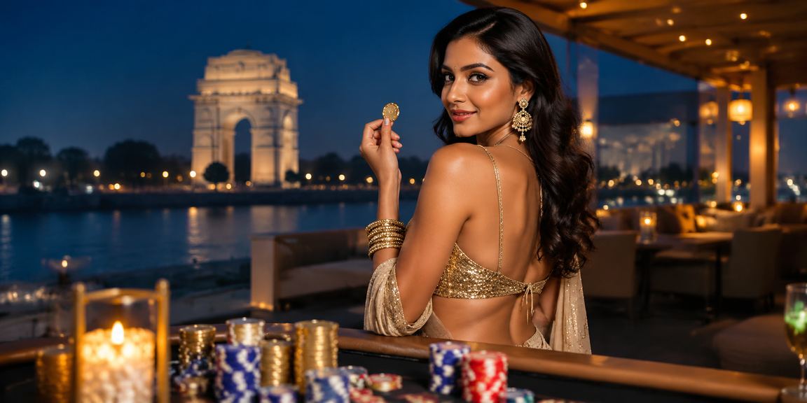 Player enjoying live casino and cricket betting near India Gate Delhi