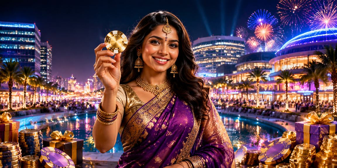 Elegant blue and gold Indian themed betting concept